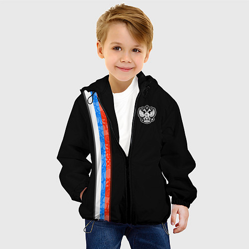 Детская куртка Russia - Black collection 2023 / 3D-Черный – фото 4