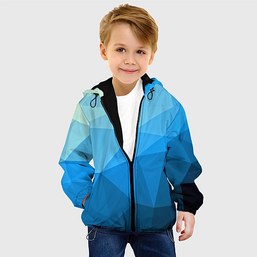 Детская куртка Geometric blue / 3D-Черный – фото 4