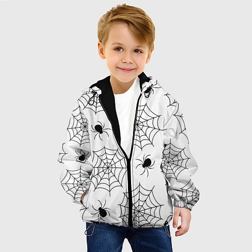 Детская куртка Паутинка / 3D-Черный – фото 4