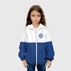 Куртка с капюшоном детская Chelsea FC: Light Blue, цвет: 3D-белый — фото 2