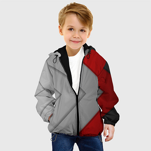 Детская куртка Gray arrows / 3D-Черный – фото 4