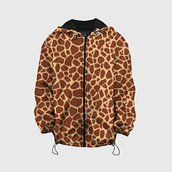 Куртка с капюшоном детская Жираф, цвет: 3D-черный
