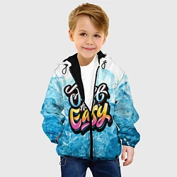 Куртка с капюшоном детская Free and Easy, цвет: 3D-черный — фото 2