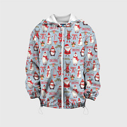 Куртка с капюшоном детская Рождественская Милота, цвет: 3D-белый