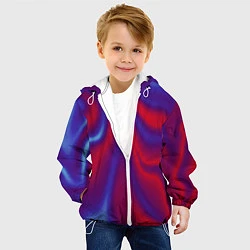 Куртка с капюшоном детская Глянец ночь, цвет: 3D-белый — фото 2