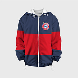 Куртка с капюшоном детская Bayern Munchen - Red-Blue FCB 2022 NEW, цвет: 3D-белый