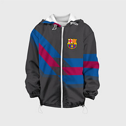 Куртка с капюшоном детская Barcelona FC: Dark style, цвет: 3D-белый