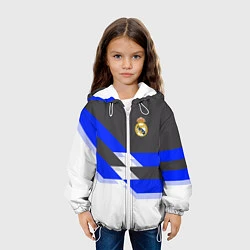 Куртка с капюшоном детская Real Madrid FC: White style, цвет: 3D-белый — фото 2