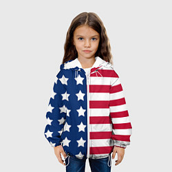 Куртка с капюшоном детская USA Flag, цвет: 3D-белый — фото 2