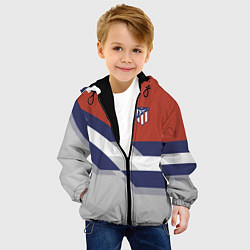 Куртка с капюшоном детская Atletico FC: Grey style, цвет: 3D-черный — фото 2
