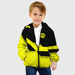 Куртка с капюшоном детская BVB FC: Yellow style, цвет: 3D-черный — фото 2