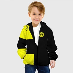 Куртка с капюшоном детская BVB FC: Black style, цвет: 3D-черный — фото 2
