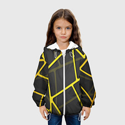 Куртка с капюшоном детская Желтая сетка, цвет: 3D-белый — фото 2