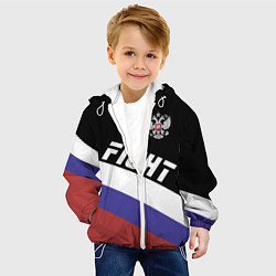 Куртка с капюшоном детская Fight Russia, цвет: 3D-белый — фото 2