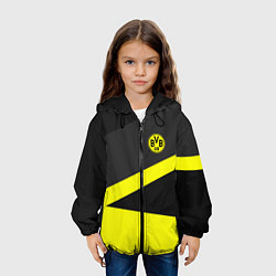 Куртка с капюшоном детская FC Borussia: Sport Geometry, цвет: 3D-черный — фото 2