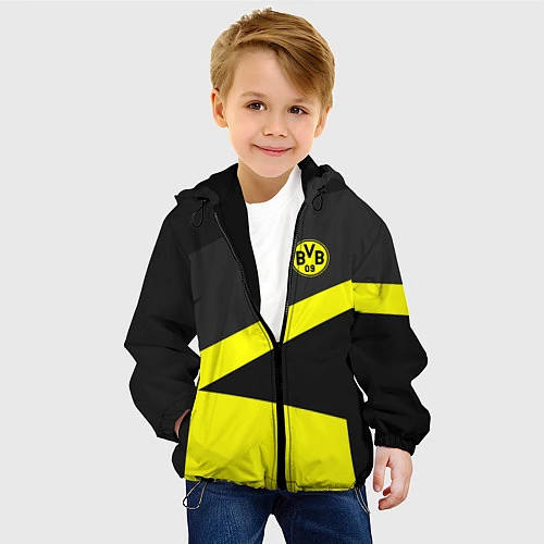 Детская куртка FC Borussia: Sport Geometry / 3D-Черный – фото 4