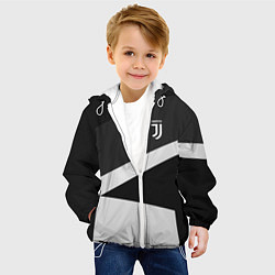 Куртка с капюшоном детская FC Juventus: Sport Geometry, цвет: 3D-белый — фото 2
