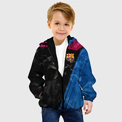 Куртка с капюшоном детская FC Barcelona: Abstract, цвет: 3D-черный — фото 2