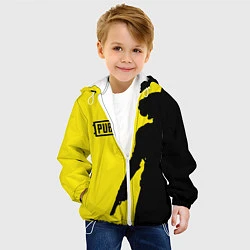Куртка с капюшоном детская PUBG: Yellow Shadow, цвет: 3D-белый — фото 2