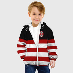 Куртка с капюшоном детская АC Milan: R&W, цвет: 3D-белый — фото 2