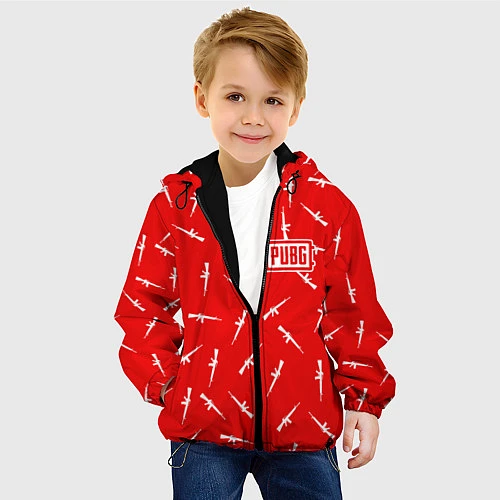 Детская куртка PUBG: Red Weapon / 3D-Черный – фото 4