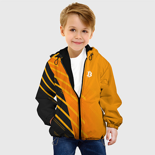 Детская куртка Bitcoin Style / 3D-Черный – фото 4