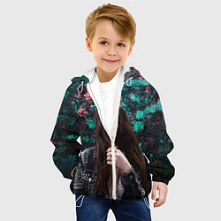 Куртка с капюшоном детская Dua Lipa: Floral, цвет: 3D-белый — фото 2