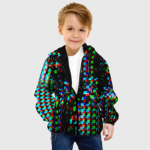 Детская куртка Optical Glitch / 3D-Черный – фото 4