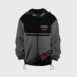 Куртка с капюшоном детская Audi: Crey & Black, цвет: 3D-черный