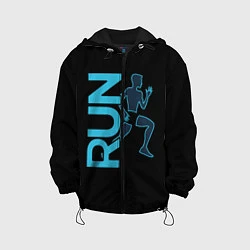 Куртка с капюшоном детская RUN: Black Style, цвет: 3D-черный