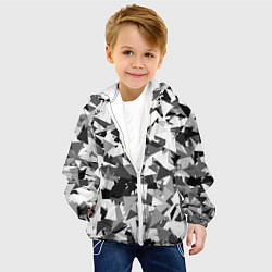 Куртка с капюшоном детская Городской серый камуфляж, цвет: 3D-белый — фото 2