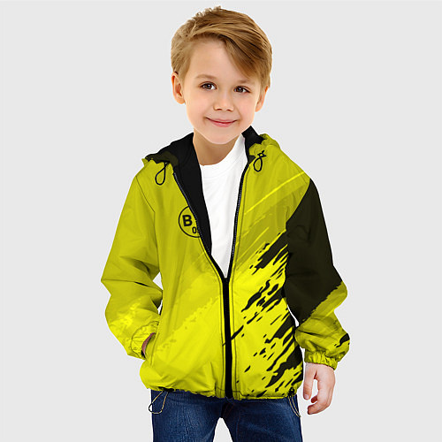 Детская куртка FC Borussia: Yellow Original / 3D-Черный – фото 4