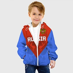 Куртка с капюшоном детская Russia Red & Blue, цвет: 3D-белый — фото 2