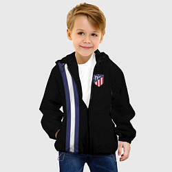 Куртка с капюшоном детская FC Atletico Madrid: Blue Line, цвет: 3D-черный — фото 2