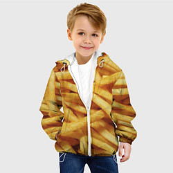 Куртка с капюшоном детская Картофель фри, цвет: 3D-белый — фото 2