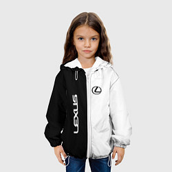 Куртка с капюшоном детская Lexus: Black & White, цвет: 3D-белый — фото 2