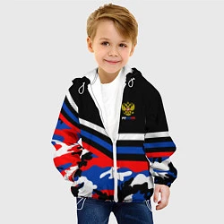 Куртка с капюшоном детская Россия: Камуфляж, цвет: 3D-белый — фото 2