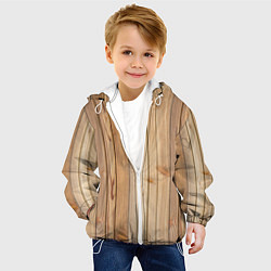 Куртка с капюшоном детская Деревянная обшивка, цвет: 3D-белый — фото 2