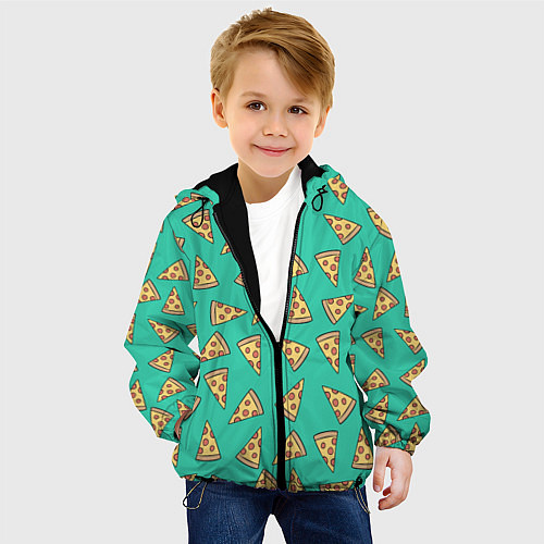Детская куртка Стиль пиццы / 3D-Черный – фото 4