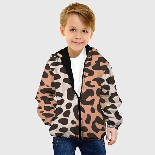 Детская куртка Шкура леопарда / 3D-Черный – фото 4
