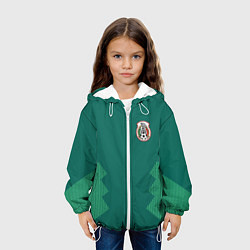 Куртка с капюшоном детская Сборная Мексики: Домашняя ЧМ-2018, цвет: 3D-белый — фото 2