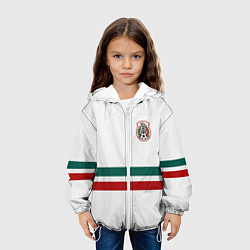 Куртка с капюшоном детская Сборная Мексики: Гостевая ЧМ-2018, цвет: 3D-белый — фото 2