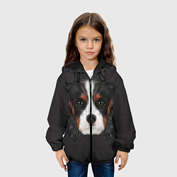 Куртка с капюшоном детская Cavalier King Charles, цвет: 3D-черный — фото 2