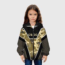 Куртка с капюшоном детская CS:GO Khaki Camo, цвет: 3D-черный — фото 2