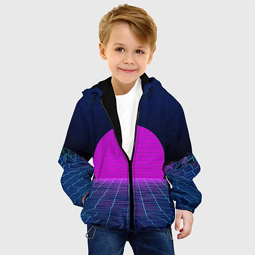 Детская куртка Digital Sunrise / 3D-Черный – фото 4