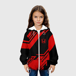 Куртка с капюшоном детская Honda: Techno Sport, цвет: 3D-белый — фото 2