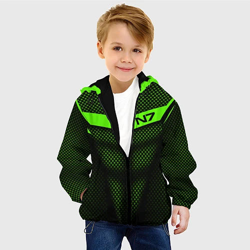 Детская куртка N7: Green Armor / 3D-Черный – фото 4