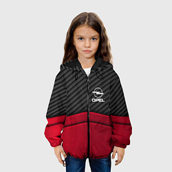 Куртка с капюшоном детская Opel: Red Carbon, цвет: 3D-черный — фото 2