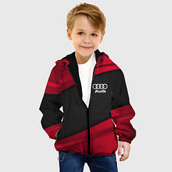 Куртка с капюшоном детская Audi: Red Sport, цвет: 3D-черный — фото 2
