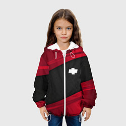 Куртка с капюшоном детская Chevrolet: Red Sport, цвет: 3D-белый — фото 2